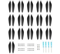 Craznick 32pcs Propellers Age 14+ for DJI Mini 4 Pro/3 Pro Replacement Prop Blades Spare Propeller Blade Low Noise Wings for DJI Mini 4 Pro/3 Pro Accessories Exclusive Screws Screwdrivers Silver Tip