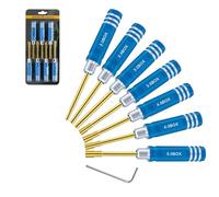 Craznick 7Pcs Metric Hex Nut Screwdriver Set 2.0 mm 2.5 mm 3.0 mm 3.5 mm 4.0 mm 4.5 mm 5.0 mm RC Tool Kit Socket Wrench for Axial SCX24 Wheel Attachment RC Models Car Boat Helicopter Quadcopter Blue