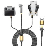 Craznick Multi Charger Cable for DJI Neo/Mini/Avata 2/Mavic 3/Mini 2 3-in-1 5A Fast Charging Nylon Braided USB/Type C to Type C for DJI RC/RC Pro Remote Controller