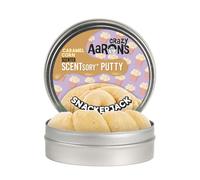 Crazy Aaron's CAS05 SCENTsory Scented Thinking Putty Snackerjack - Carmel Corn Yellow 2.75in Tin, Stretch & Create