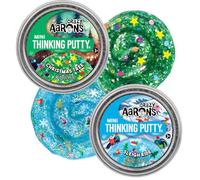 Crazy Aaron's Putty Mini Tins Holiday Set - 2 Pack (.46oz Each) - Sleigh Ride and Christmas Tree - Sensory Fidget Gift for Kids Ages 3+