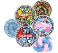 Crazy Aaron's Putty Mini Tins Triceratops, Cotton Candy & Shark Gift Set Bundle - 3 Pack (13.3g Each)