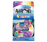 Crazy Aaron's Rainbow Reveal Thinking Putty, Heat-Sensitive, UV-Reactive, Glow-in-Dark, 90g