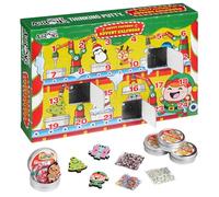 Crazy Aaron's Thinking Putty Advent Calendar, 24 Days of Holiday Surprises, 8 Mini Tins with Mix-ins and Charms