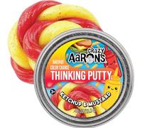 Crazy Aaron's Thinking Putty- Mini Tin - Ketchup & Mustard - Sensory Putty for Kids and Grown ups - 2" Tin - Creative and Endless Fun, Stress Relief Therapy Toys, Never Dries