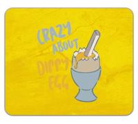 Crazy about Dippy Eggs Soldiers Breakfast Love Mouse Mat Pad 24cm x 19cm