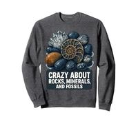 Crazy about Rocks, Minerals Fossils Teacher Student Geology Sweatshirt