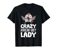 Crazy African Grey Lady T-Shirt