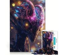 Crazy Alien 1000 Pieces Jigsaws Adults Puzzles Gifts Brain Exercise Color Fast Pattern Build (50x75cm)