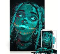 Crazy Anime Girl 1000 Piece Puzzle For Adults Decompress Game Vivid Color Playful Challenge Festive Gift (38x52cm)