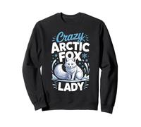 Crazy Arctic Fox Lady Wildlife Lover Sweatshirt
