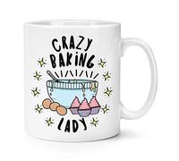 Crazy Baking Lady Stars 10oz Mug Cup