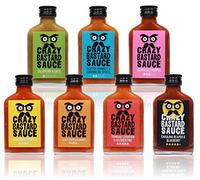 Crazy Bastard Sauce - 7 Pack of All Signature sauces from Jalapeño to Carolina Reaper (7 x 100mL)