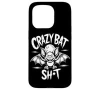 Crazy Bat SH T Funny Halloween Spooky Humor Case for iPhone 15 Pro