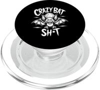 Crazy Bat SH T Funny Halloween Spooky Humor PopSockets PopGrip for MagSafe
