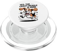 Crazy Beagle is mine Cute Pet Dog Lover Cartoon Funny Beagle PopSockets PopGrip for MagSafe
