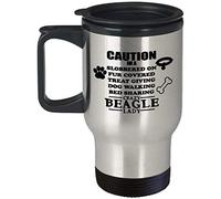 Crazy Beagle Lady Mug (Travel Mug) - Beagle Coffee Mug Cup is The Perfect Dog Mug - Beagle Mom Gift -Dog Merchandise - Beagle Mug Beagle - Dog Co