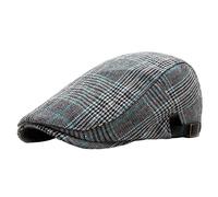 crazy bean Flat Caps Vintage Style Newsboy Duckbill Hat Ivy Tweed Adjustable Golf Hunting Shooting Driving Hat