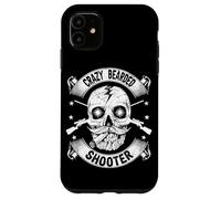 Crazy Bearded Shooter Skull Hunter Shooting Gun Hunting Case for iPhone 11