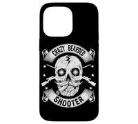 Crazy Bearded Shooter Skull Hunter Shooting Gun Hunting Case for iPhone 14 Pro Max
