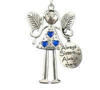 Crazy Beautiful Friends Forever Angel Ornament,Christmas Angel Friendship Ornaments Gift, Christmas Tree Hanging Ornaments, Metal Forever Friendship A-ngel Hanging Ornament Gifts for Best Friends