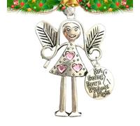 Crazy Beautiful Friends Forever Angel Ornament, Forever Bestie Friendship Pendant, Angel Tree Ornament, Metal Forever Friendship Angel Hanging Ornament, Crazy Beautiful Friends Forever Room Decor