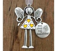 Crazy Beautiful Friends Forever - Angel Ornament, Metal Crazy Beautiful Friends Angel Ornament, Christmas Angel Friendship Ornaments Gift (E05)