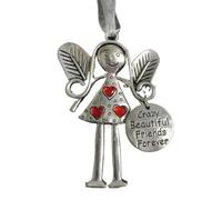 Crazy Beautiful Friends Forever,Friendship Pendant Holiday Ornament For Christmas Decorations,Metal Tree Christmas Han