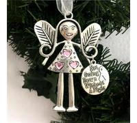 Crazy Beautiful Friends Forever - Metal Christmas Ornaments, Angel Friendship Ornaments Gift (Rose)