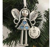 Crazy Beautiful Friends Forever - Metal Christmas Ornaments, Angel Friendship Ornaments Gift (Sky Blue)