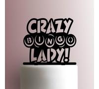 Crazy Bingo Lady Acrylic Cake Topper 3mm Thick Premium Laser Cut Cake Decoration for Birthday, Wedding, Baby Shower & Party Cakes Durable Reusable