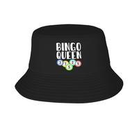 Crazy Bingo People Bucket Hats Fashion Sun Cap Packable Outdoor Fisherman Hat for Women and Men, Bingo Queen Black 19, One size