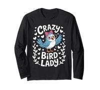 Crazy Bird Lady Parrot Birdwatcher Fun Long Sleeve T-Shirt