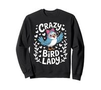 Crazy Bird Lady Parrot Birdwatcher Fun Sweatshirt