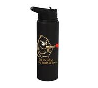 Crazy Bird Love - Sarcastic Romance Humour Stainless Steel Insulated Water Bottle