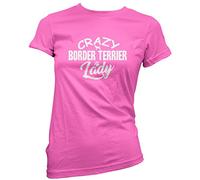 Crazy Border Terrier Lady Women's T-Shirt - Pink 16