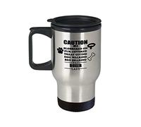 Crazy Boxer Lady Mug (Travel Mug) - Boxer Coffee Mug Cup is The Perfect Dog Mug - Boxer Mom Gift -Dog Merchandise - Boxer Mug Beagle - Dog Coffee