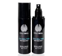 Crazy Bull Hair Tonic for Men - Cooling Hair Growth Spray with Castor Oil & Menthol - Hydrating Anti Frizz Heat Protection Spray for Oily & Dry Scalp - Cool Bull Ingrown Hair Treatment - Minty Scent