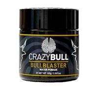 Crazy Bull Pomade - Vegan & Water Based Strong Hold Hair Styler with High Shine Finish - Styling Product with Artificial Beeswax for Thickening, Volumising, & Defining Hair - Light Cologne Scent