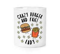 Crazy Burger and Fries Lady Stars Makeup Brush Pencil Pot