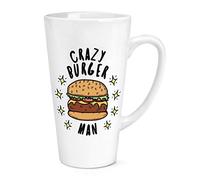 Crazy Burger Man Stars 17oz Large Latte Mug Cup