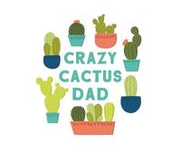 Crazy Cactus Dad Men's T-Shirt - White - L - White
