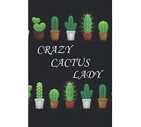 CRAZY CACTUS LADY: Cacti on Black Cover, To Do List Notebook, Undated Checklist Journal, Daily Organizer / Planner, Floral Decorated Interior, Gifts for Cactus Lovers, Women, Girls, Moms, Mothers
