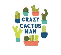 Crazy Cactus Man Women's T-Shirt - White - XXL - White