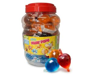 Crazy Candy Factory Fruit Pops, 44 x 35ml Bulk Box, Individually Wrapped Fruit Flavour Ice Lollies | Refreshing Summer Treat for Party Bags and Celebrations