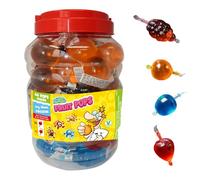 Crazy Candy Factory Fruit Pops, Fruit, Bubblegum & Cola Flavour Candy Liquid, 35 ml (Pack of 44)
