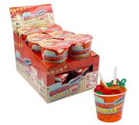 Crazy Candy Factory Gummy Noodles, Strawberry, Apple and Orange Flavour, 63 g (Pack of 12)