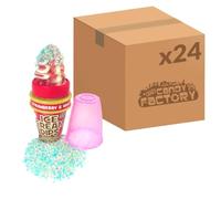 Crazy Candy Factory Ice Cream Dips, 20 g (Pack of 24) | Hard Candy Lollipop with Fruit Flavour Sugar Sprinkles