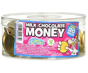 Crazy Candy Factory Milk Chocolate Coins - 120 x Gold Foiled Euro Coins
