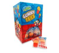 Crazy Candy Factory Mini Gummy Fries, Fruit Flavour Individually Wrapped Novelty Sweets, 10 g (Pack of 100)